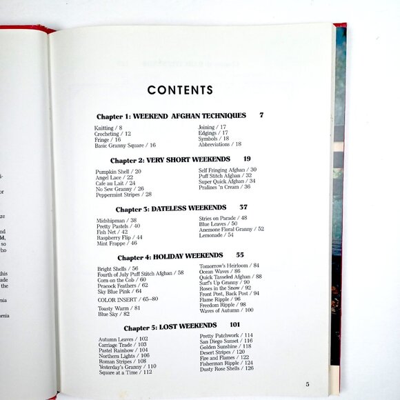 Weekend Afghans Jean Leinhauser Rita Weiss 144 Pgs 16 Pgs Full Color Index Vtg - Picture 4 of 16